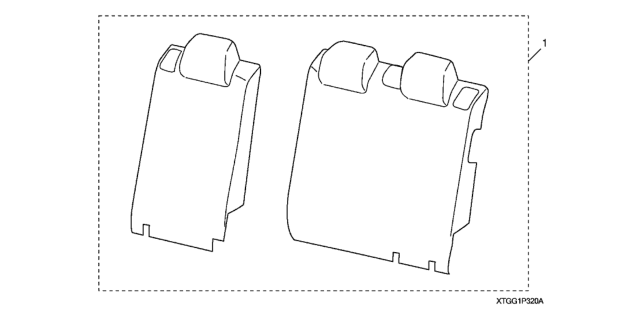 2020 Honda Civic Seat Cover - Rear (Without Armrest) Diagram
