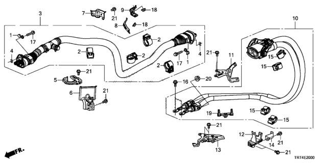 2020 Honda Clarity Fuel Cell Holder (25) Diagram for 1F044-5K9-003