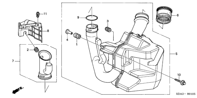 2005 Honda Accord Resonator Chamber (L4) Diagram