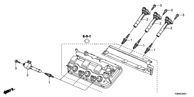 2017 Honda Accord Plug Hole Coil - Plug (V6) Diagram