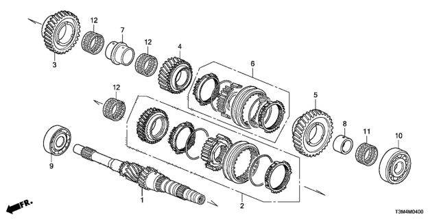 2017 Honda Accord MT Mainshaft (L4) Diagram