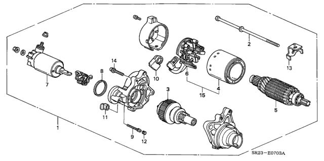 1996 Honda Del Sol Armature Assembly Diagram for 31207-P1R-004