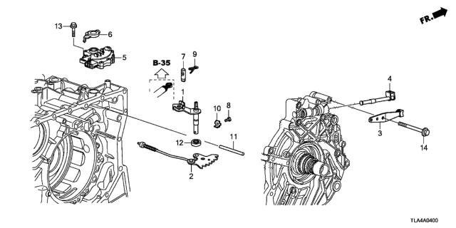 2019 Honda CR-V AT Control Shaft - Position Sensor Diagram