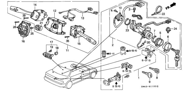 1991 Honda Accord Tumbler, Disk (No.1) Diagram for 74834-SH3-305