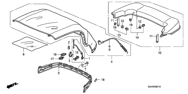 2006 Honda S2000 Band Diagram for 86053-S2A-J01