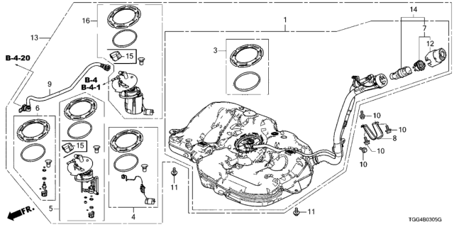 2020 Honda Civic Fuel Tank Diagram