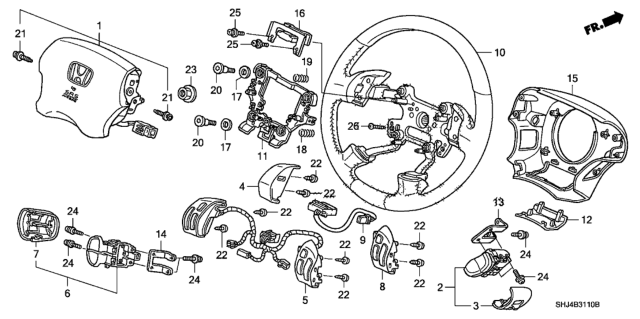 2008 Honda Odyssey Washer, Rubber Diagram for 78522-S5D-A81