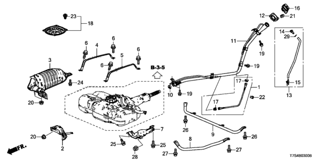 2019 Honda HR-V Fuel Filler Pipe (2WD) Diagram