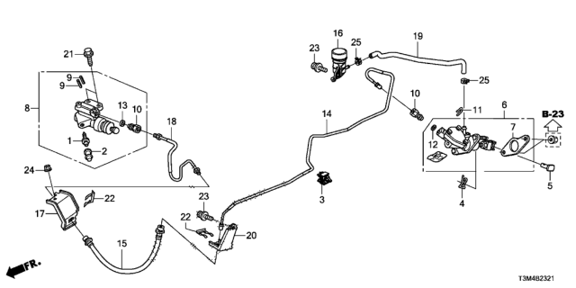 2017 Honda Accord Clutch Master Cylinder Diagram