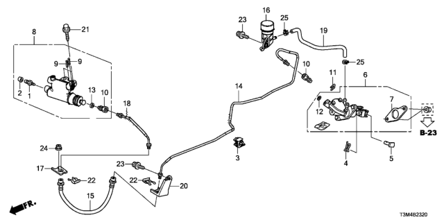 2017 Honda Accord 2 Door LX-S KA 6MT Clutch Master Cylinder Diagram