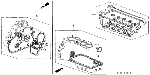 1998 Honda CR-V Gasket Kit, AT Transmission Diagram for 06112-P4T-010