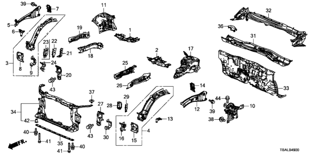 2020 Honda Civic Bolt-Washer (8X25) Diagram for 93405-08025-05
