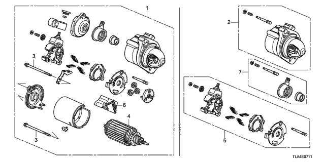 2019 Honda CR-V Starter Motor (Mitsuba) (2.4L) Diagram