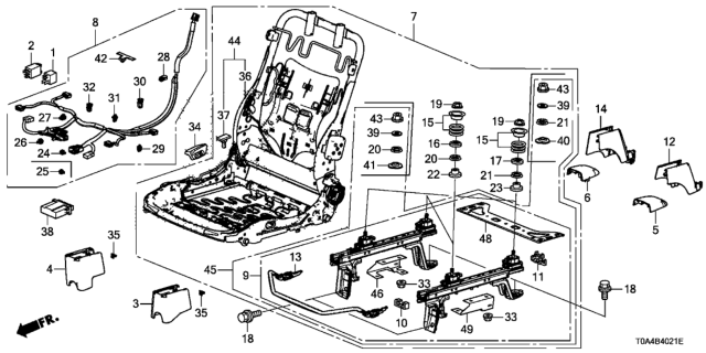 2012 Honda CR-V RR Foot C*NH167L* Diagram for 81107-T0A-A11ZC