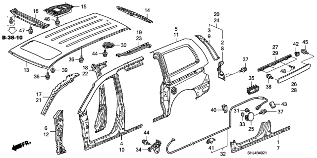 2010 Honda Odyssey Screw, Tapping (5X16) Diagram for 93913-25420