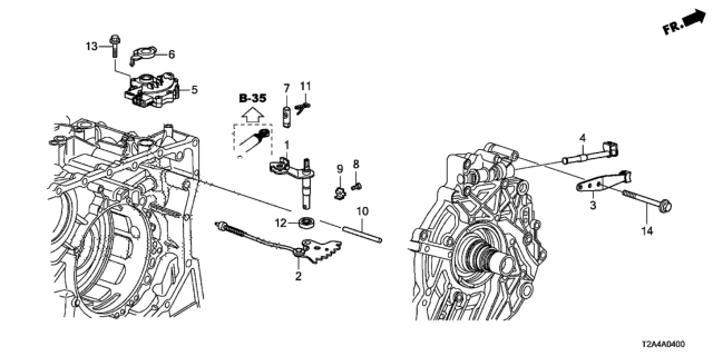 2015 Honda Accord AT Control Shaft - Position Sensor (L4) Diagram
