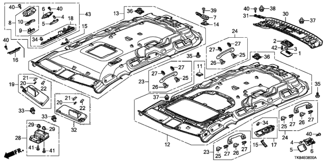 2014 Honda Odyssey Base (Grayge) Diagram for 34252-S5A-003ZQ