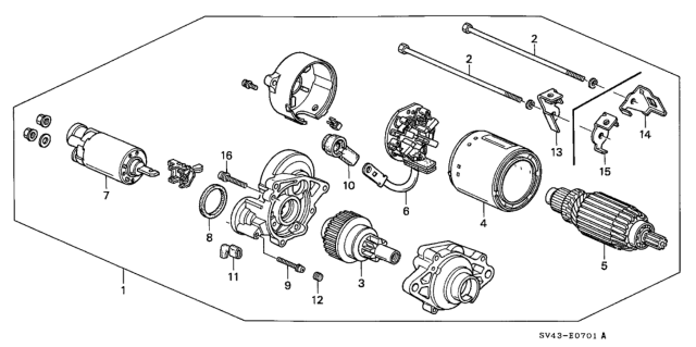 1997 Honda Accord Switch Assembly, Magnetic Diagram for 31210-P0A-004