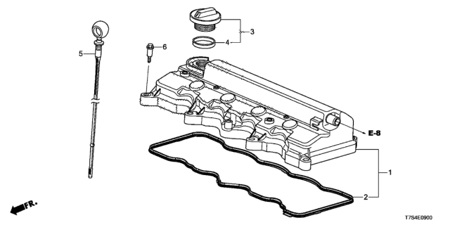 2019 Honda HR-V Cylinder Head Cover Diagram
