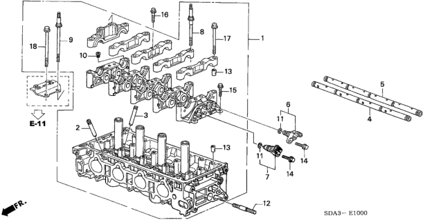 2003 Honda Element Cylinder Head Diagram