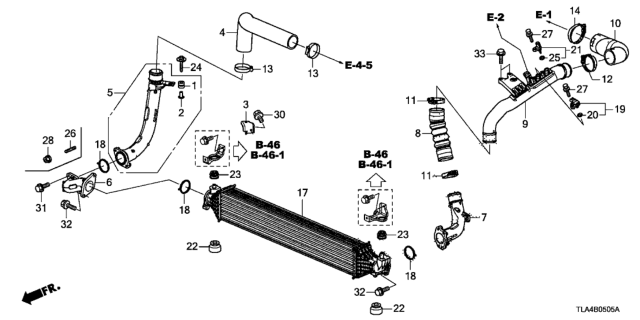 2017 Honda CR-V Pipe Assy. A, Intercooler In. Diagram for 17283-5PA-A00