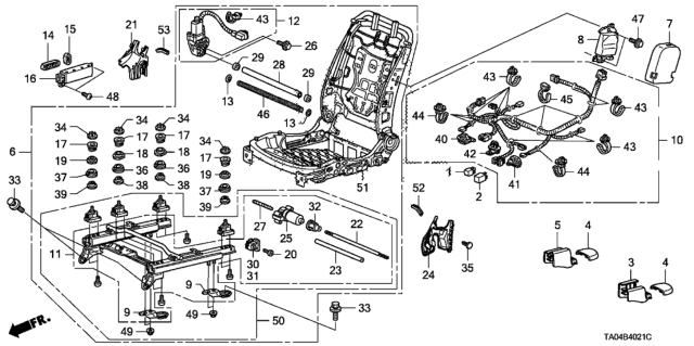 2011 Honda Accord Knob *YR327L* (A) (PEARL IVORY) Diagram for 81251-SDB-A71ZJ