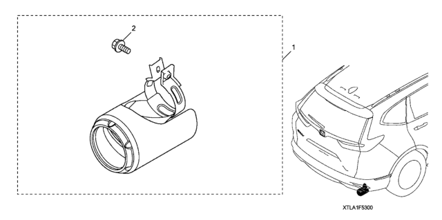 2019 Honda CR-V Sport Exhaust Pipe Finisher Diagram