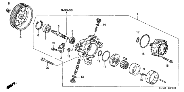 2003 Honda Element P.S. Pump Diagram