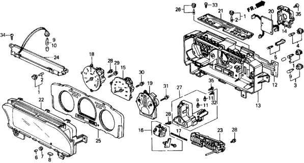 1989 Honda Prelude Bulb & Socket (14V3.4W) (NS) Diagram for 37102-SA5-003