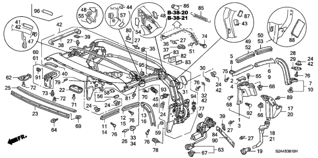 2006 Honda S2000 Nut, Flange (6MM) Diagram for 94050-06000