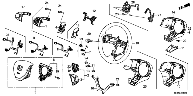 2015 Honda Civic Screw, Tapping (3X10) (Po) Diagram for 90178-SNA-A81