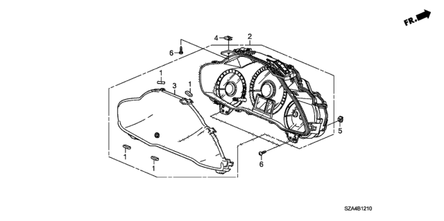 2014 Honda Pilot Meter Components Diagram