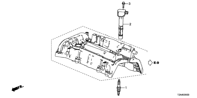 2016 Honda Accord Spark Plug Dxe22H Diagram for 12290-5A2-A02
