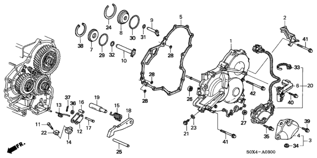 2000 Honda Odyssey Gasket, Driver Side Cover Diagram for 21812-P7T-000