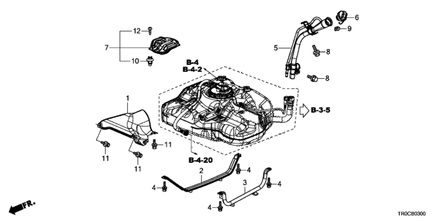 2015 Honda Civic Fuel Filler Pipe Diagram