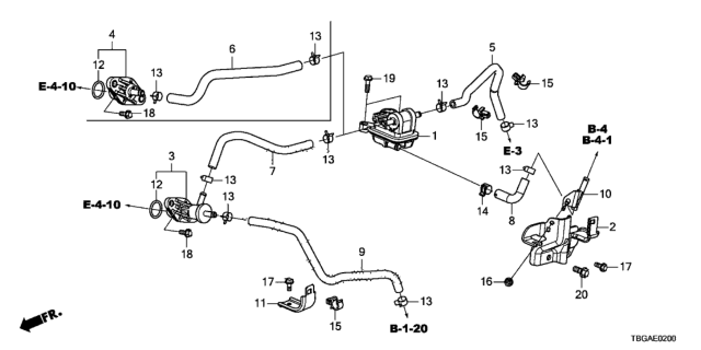 2020 Honda Civic Purge Control Solenoid Diagram