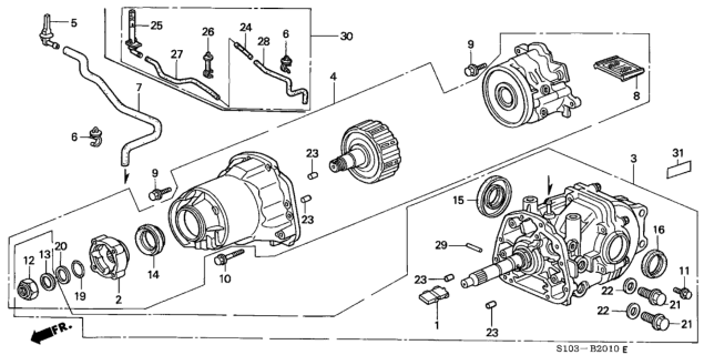 1999 Honda CR-V Bolt, Flange (6X28) (Nshf) Diagram for 90004-GHB-680