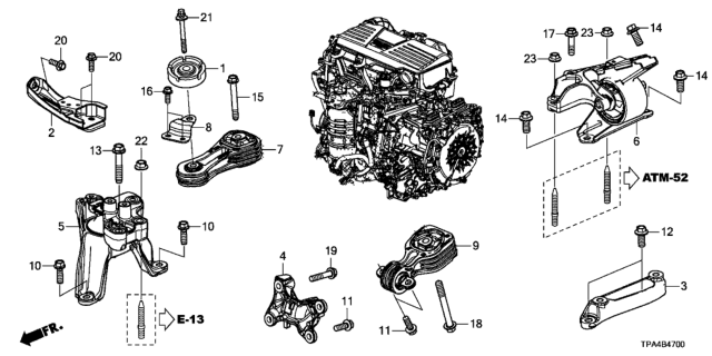 2021 Honda CR-V Hybrid Nut, Flange (14MM) Diagram for 90371-SJD-003