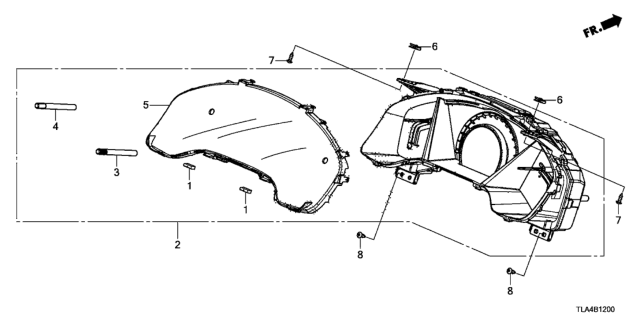 2018 Honda CR-V Meter Assembly, Combination (Rewritable) Diagram for 78100-TLB-A22