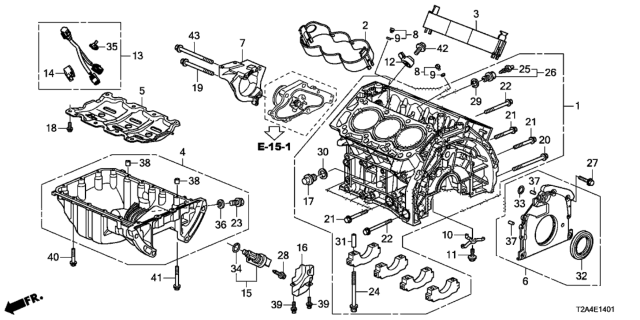2013 Honda Accord Pin, Dowel (13X37) Diagram for 90715-PH7-000
