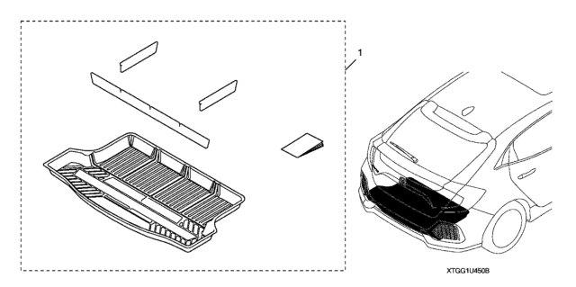 2020 Honda Civic Cargo Tray With Dividers Diagram