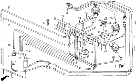 1986 Honda Civic Valve Assembly B, Frequency Solenoid Diagram for 36190-PE1-672