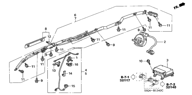 2005 Honda Odyssey Reel Assembly, Cable (Furukawa) Diagram for 77900-SHJ-A61