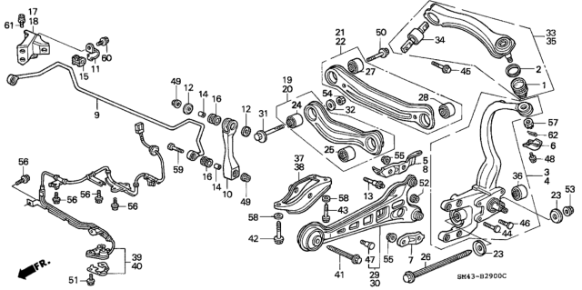 1992 Honda Accord Nut, Self-Lock (8MM) Diagram for 90115-659-003