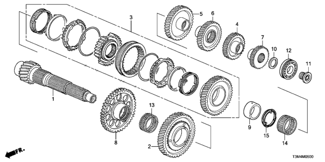 2017 Honda Accord MT Countershaft (L4) Diagram