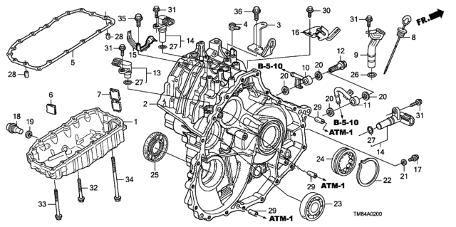 2012 Honda Insight Bearing, Needle (44X73X17.5) Diagram for 91101-RTY-003