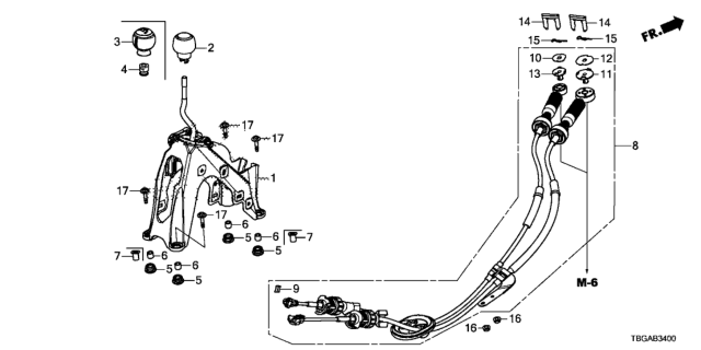 2020 Honda Civic Shift Lever Diagram