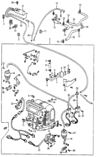 1983 Honda Accord Valve Assembly, Water Diagram for 39270-SA5-305
