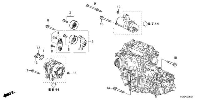 2021 Honda Civic Auto Tensioner Diagram