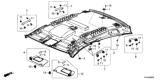 Diagram for 2020 Honda Accord Sun Visor Clip - 88217-TR0-A01ZS